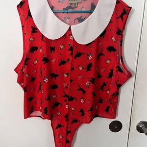 Lindy Bop cat Peter Pan top